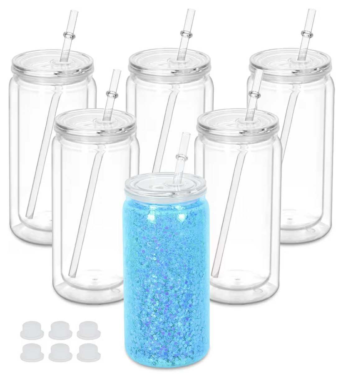 16oz Acrylic Snowglobe Tumbler